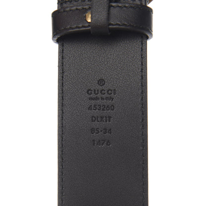 Gucci Moon Calfskin Pearl Double G 40mm Belt 85 34 Black Cream 3 of 5