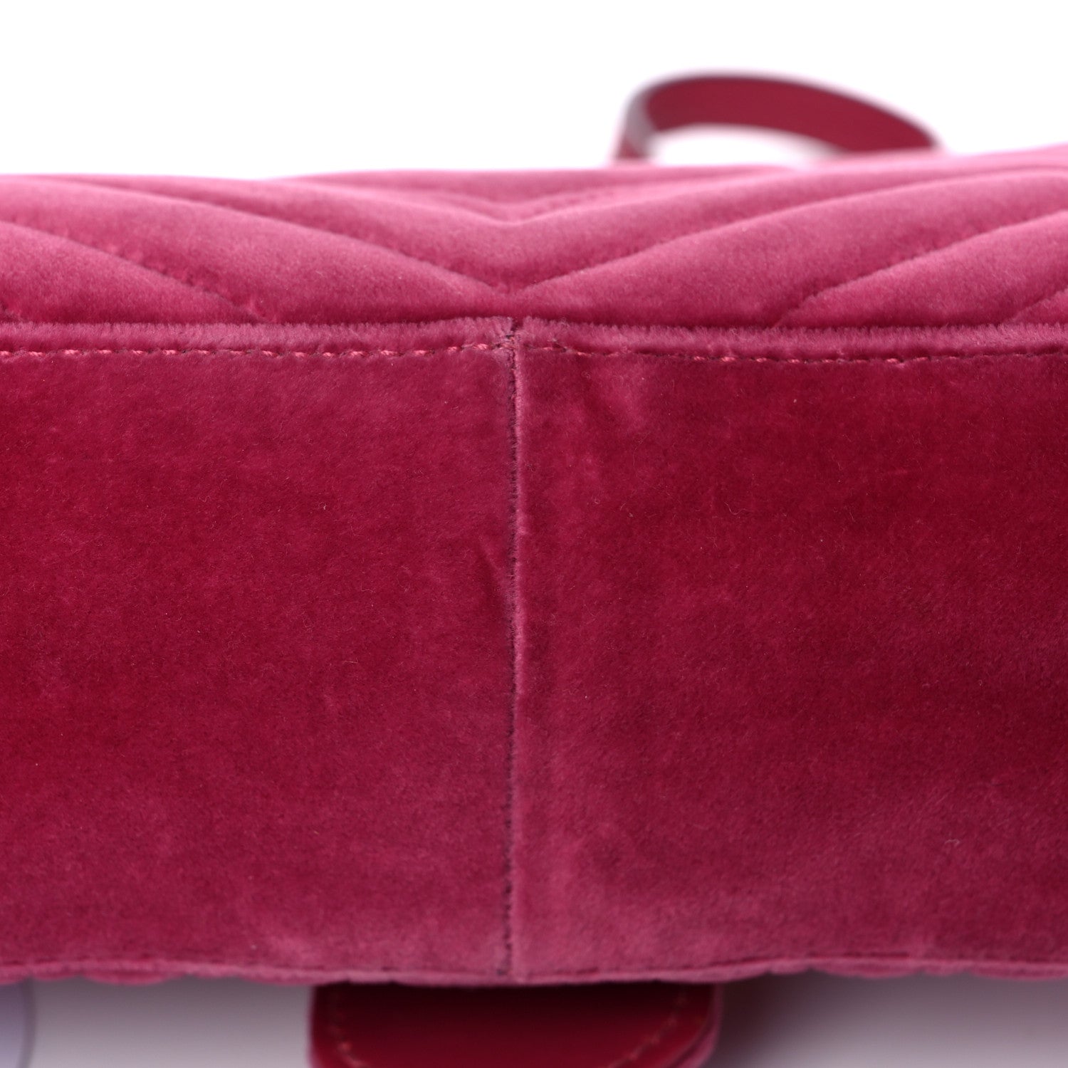 Gucci Velvet Matelasse Small GG Marmont Shoulder Bag Light Raspberry Rose 17 of 20