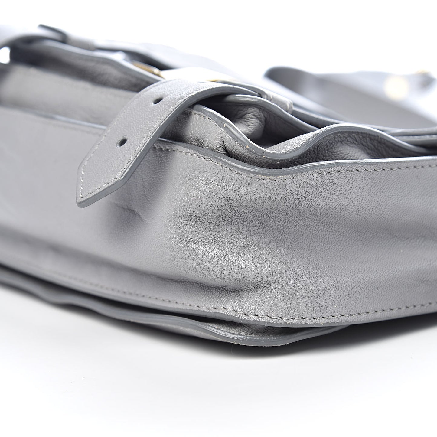Lambskin PS1 Mini Pouch Messenger Concrete Grey
