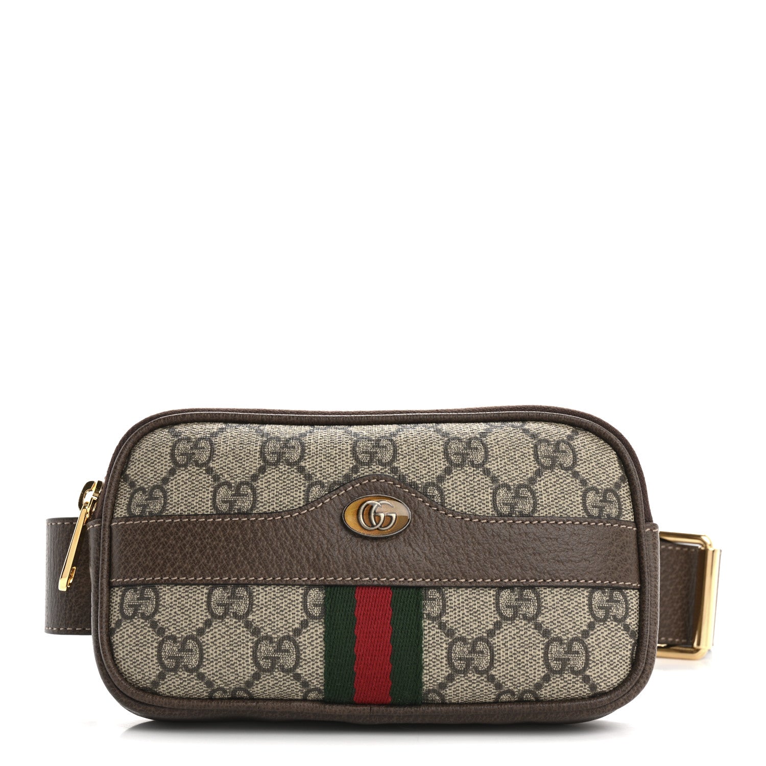 Gucci GG Supreme Monogram Ophidia Belted iPhone Case 95 38 Dark Brown 1 of 12