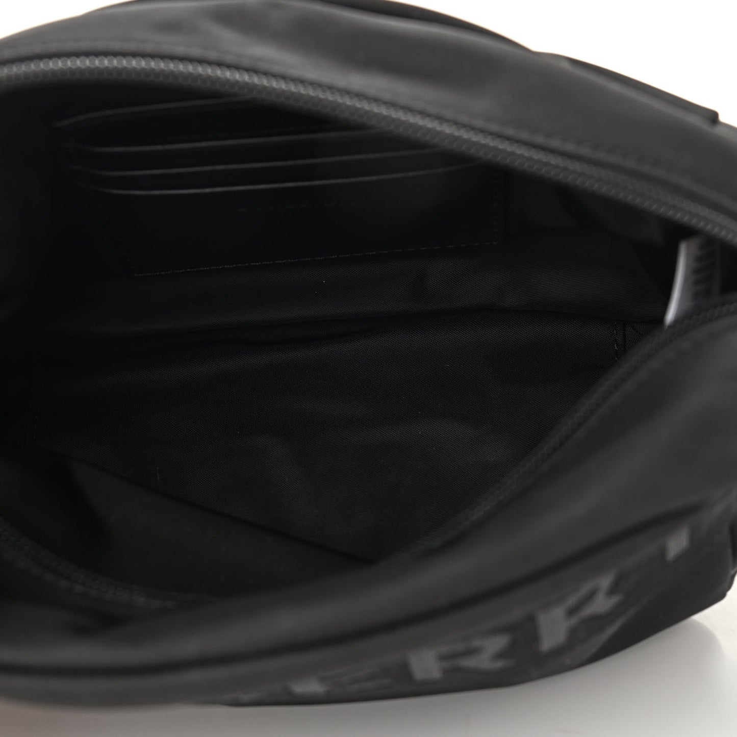 Nylon Logo Detail Crossbody Bag Black