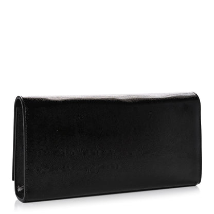 Saint Laurent Grain De Poudre Monogram Cassandre Clutch Black 3 of 9