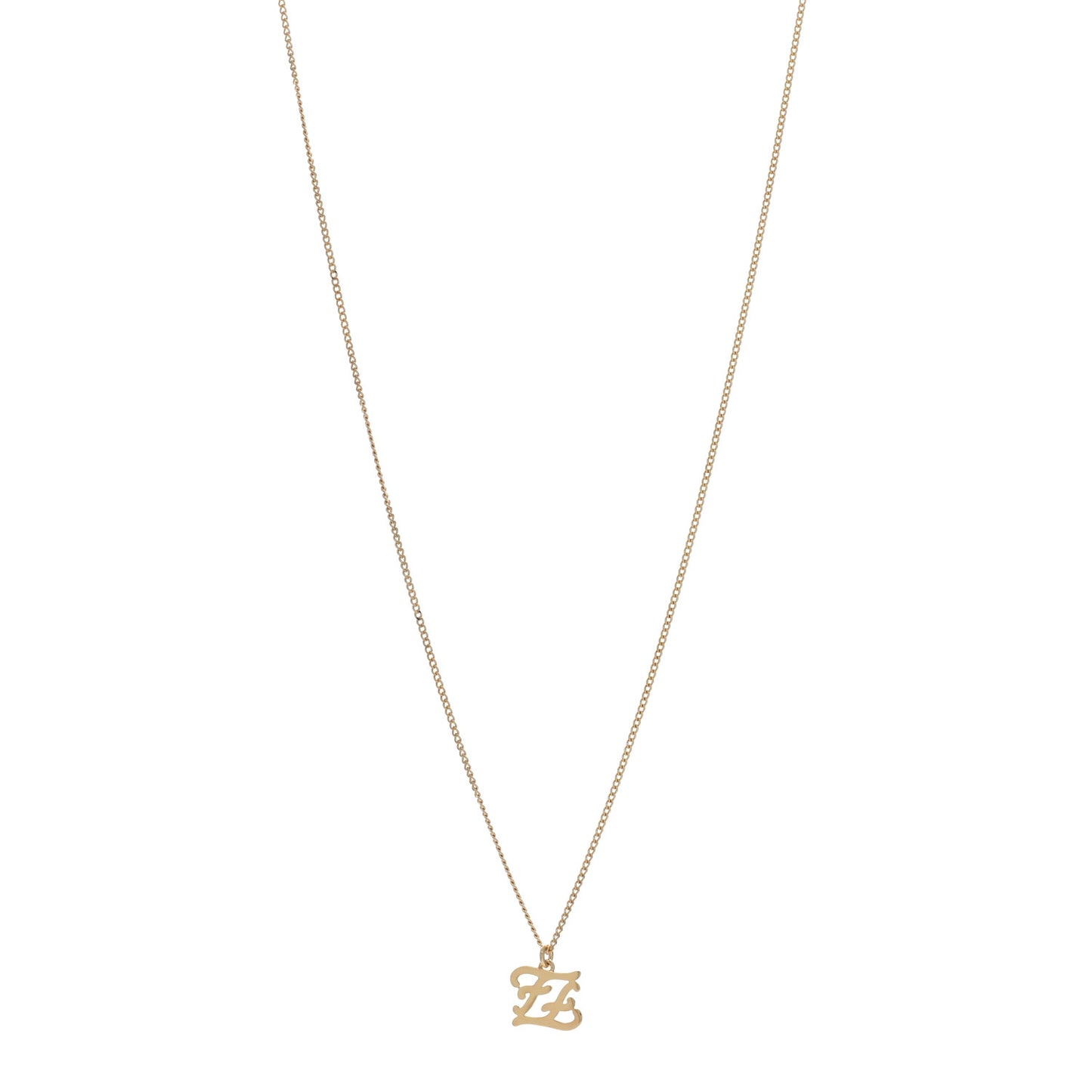 Metal Karligraphy Necklace Gold