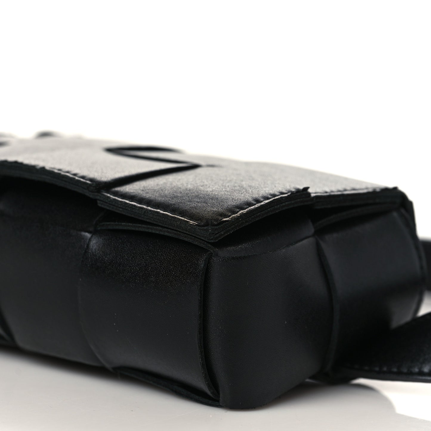Nappa Maxi Intreccio The Belt Cassette Bag Black