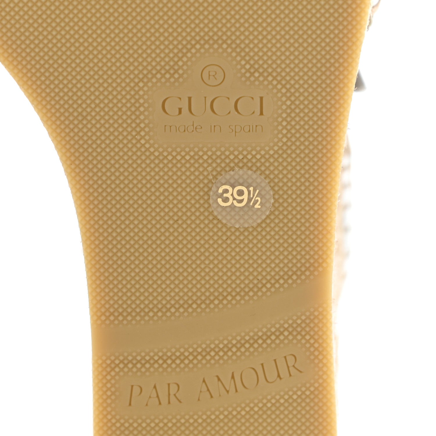 Gucci Lame GG Monogram Ankle Wrap Platform Espadrille Wedges 39.5 Silver Beige Light Grey 7 of 11
