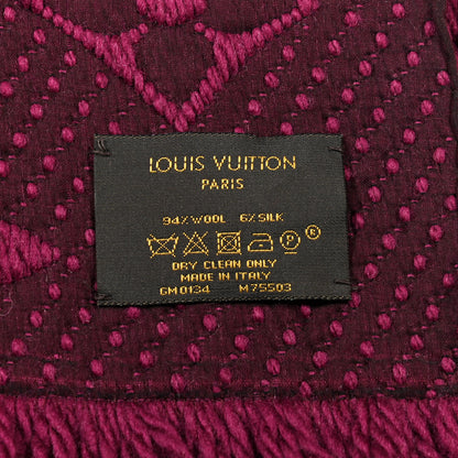 Louis Vuitton Wool Silk Logomania Scarf Cherry 3 of 3