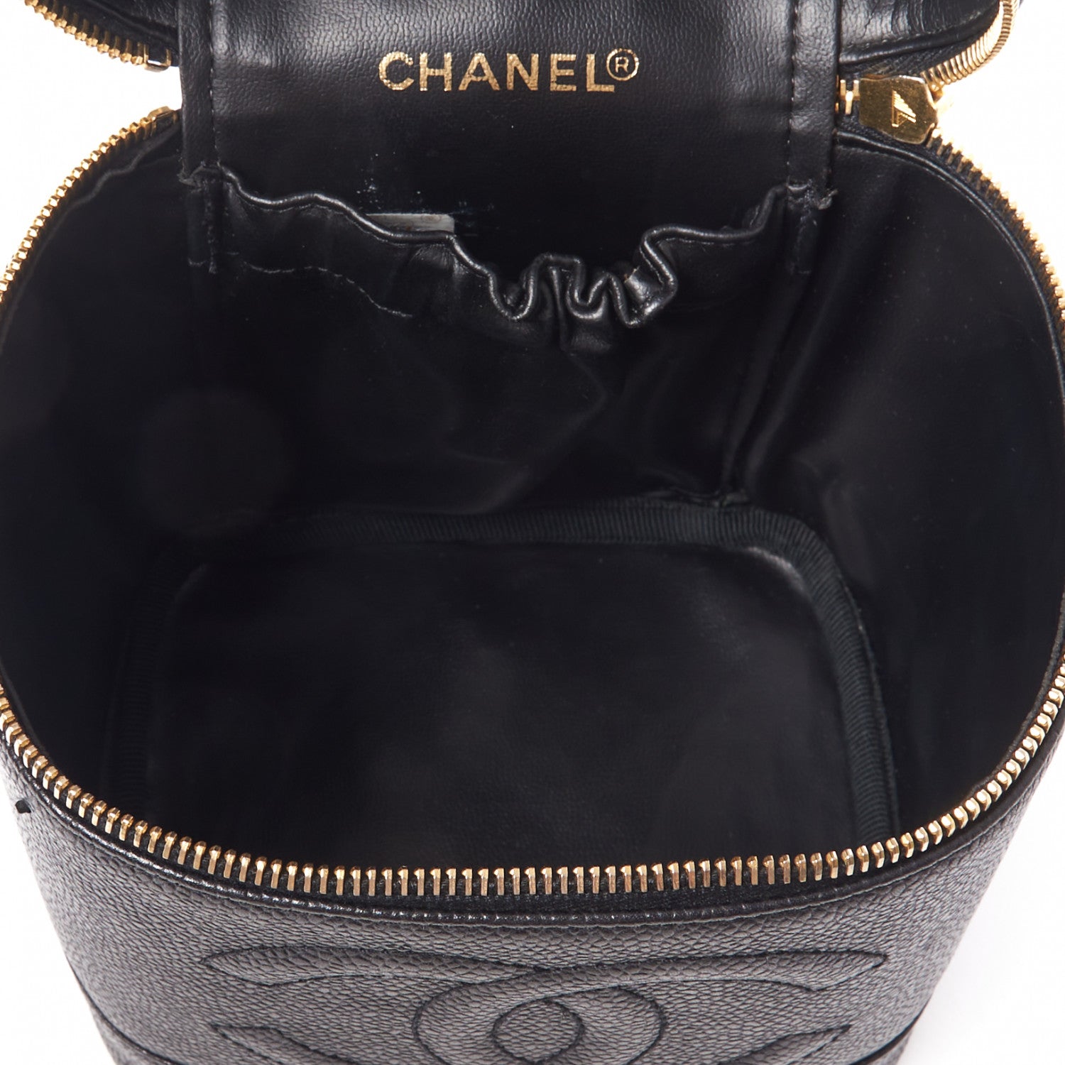 Chanel Caviar Vanity Cosmetic Case Black 4 of 10