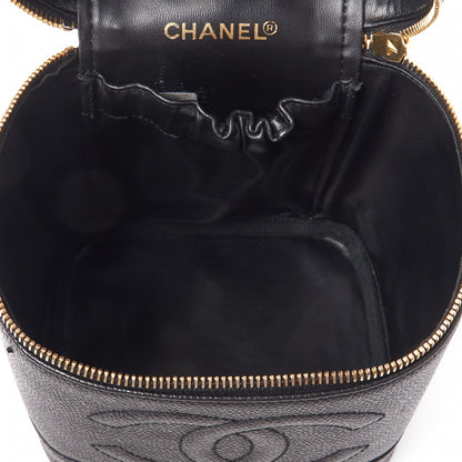 Chanel Caviar Vanity Cosmetic Case Black 4 of 10