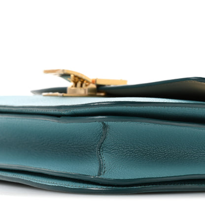 Celine Goatskin Medium Classic Box Flap Bag Antarctic 12 of 12