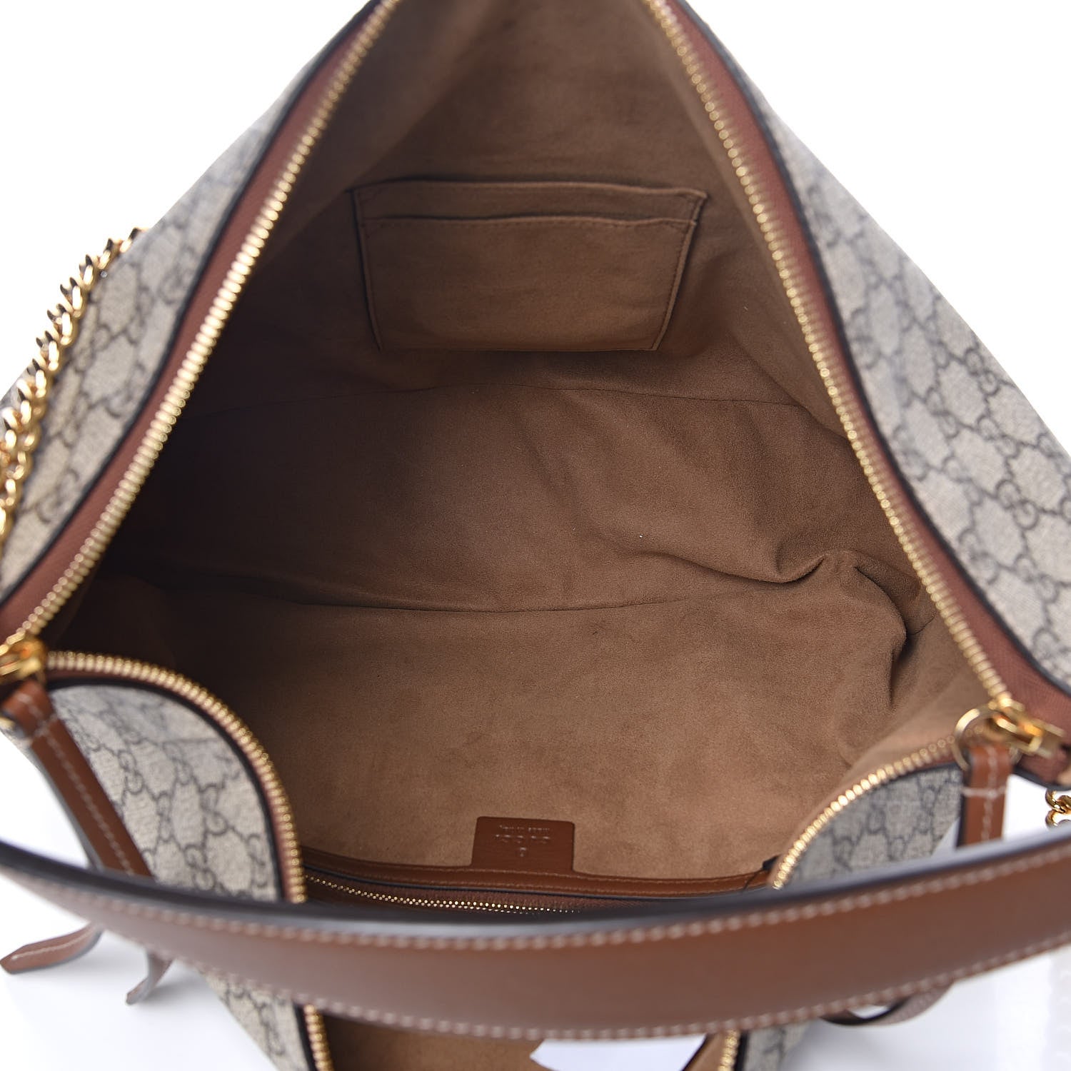 Gucci GG Supreme Monogram Large Linea A Hobo Light Brown 5 of 11