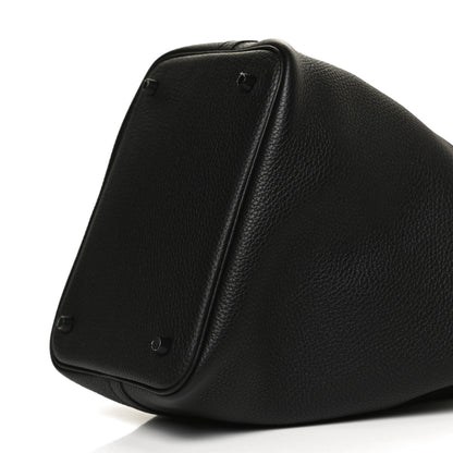 Hermes Taurillon Clemence Monochrome Picotin Lock 22 MM Black 7 of 11