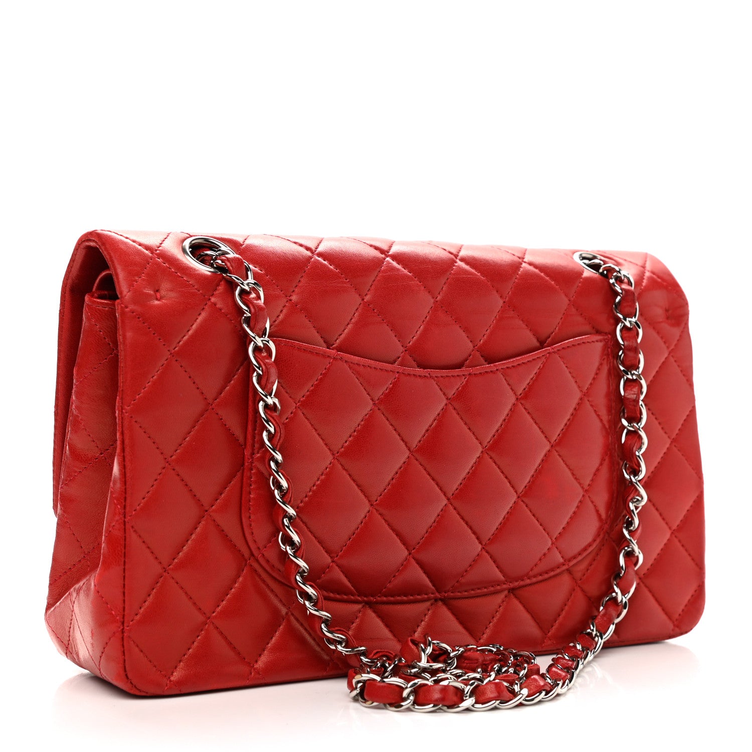 Chanel Lambskin Quilted Medium Double Flap Red 3 of 13