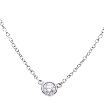 Tiffany Platinum Diamond .12ct Elsa Peretti Diamonds by the Yard Pendant Necklace 4 of 8