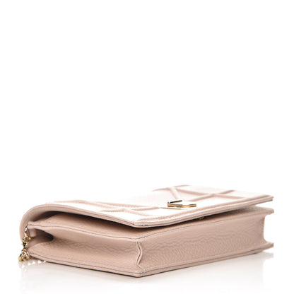 Christian Dior Grained Calfskin Diorama Wallet on Chain Pouch Rose Poudre 4 of 7