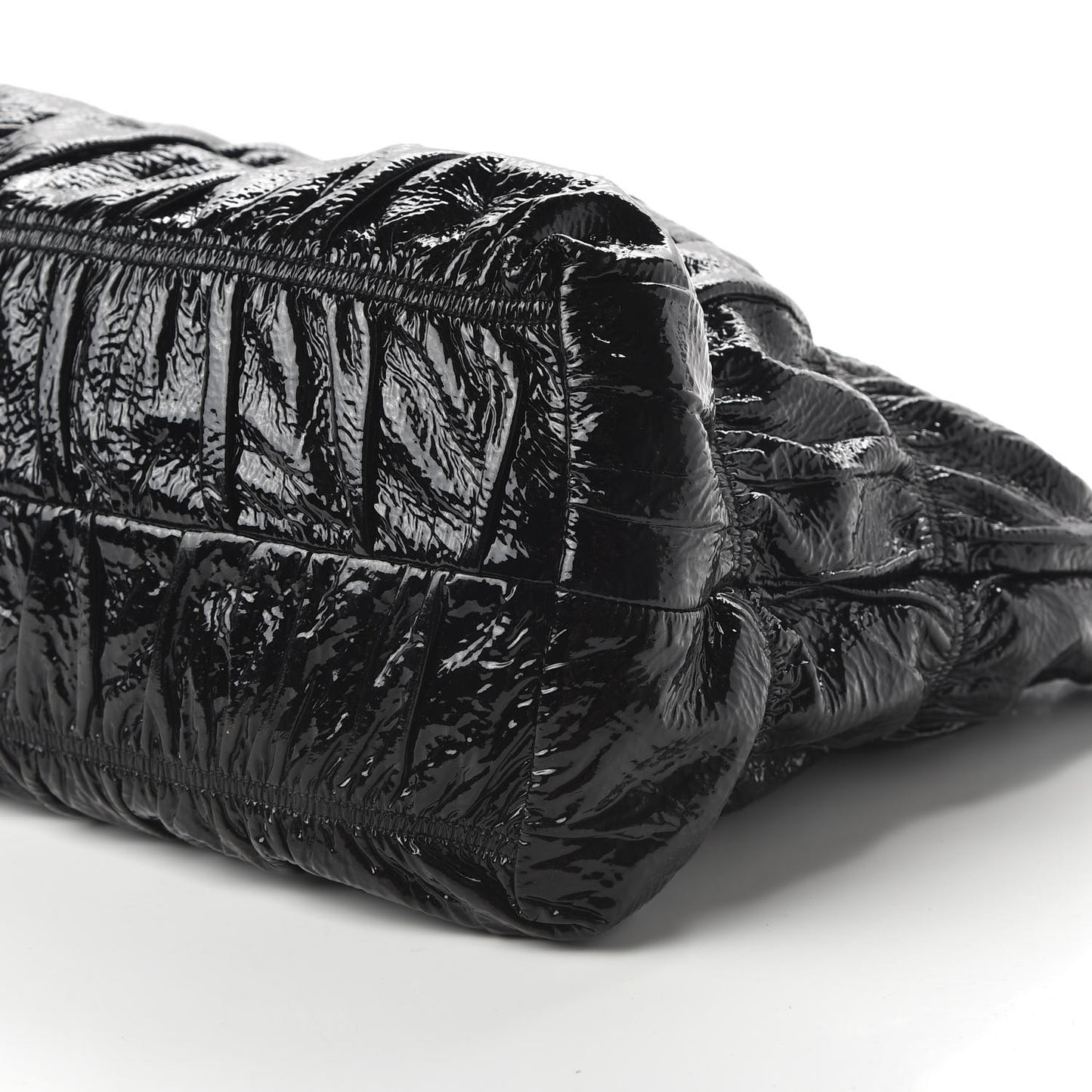 Vernice Gaufre Tote Black
