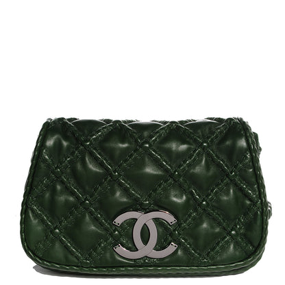 Chanel Lambskin Hidden Chain Flap Green 1 of 9
