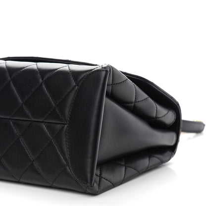 Chanel Lambskin Quilted Large Trendy Spirit Top Handle Bag Black 9 of 9