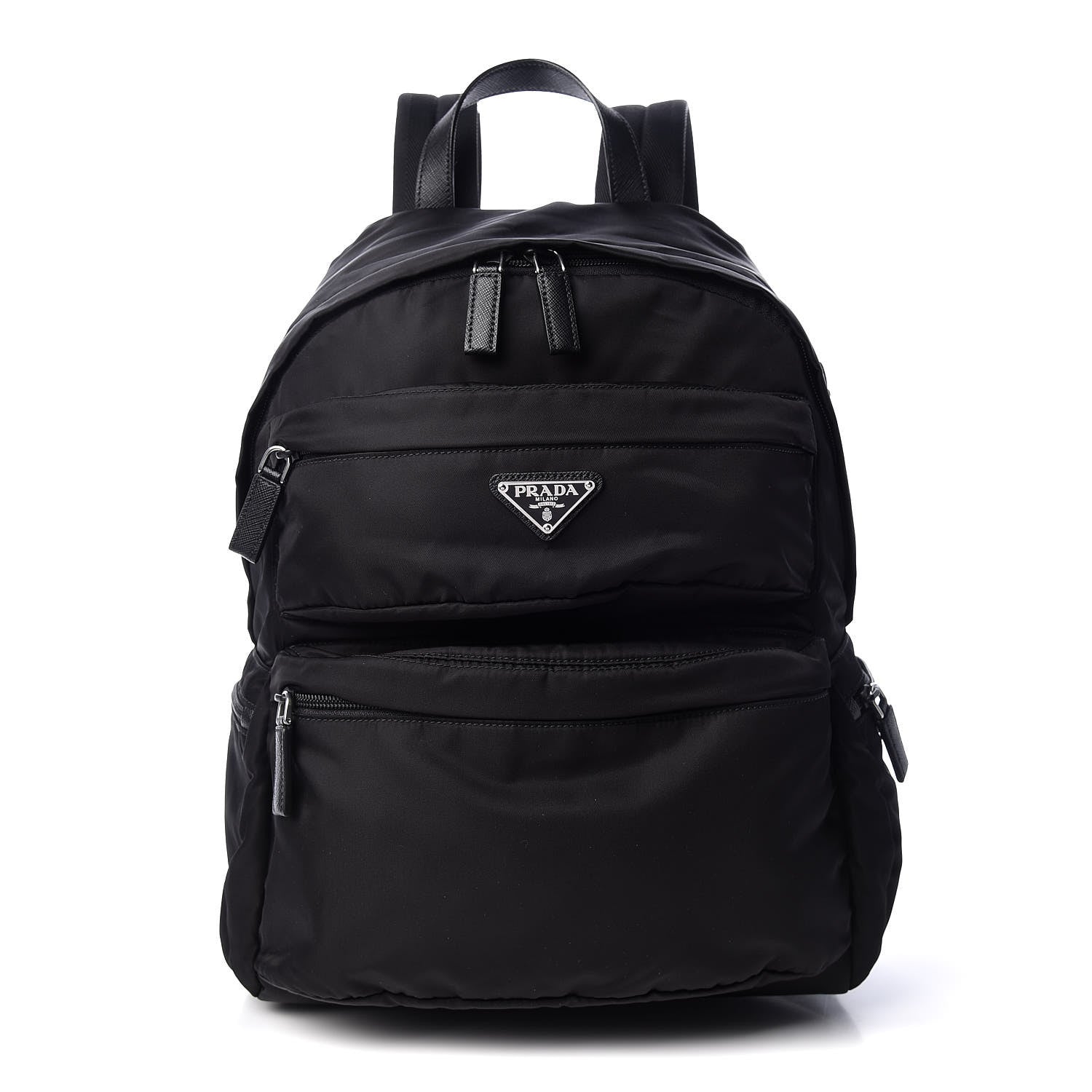 Prada Nylon Montagna Saffiano Day Backpack Black 1 of 9