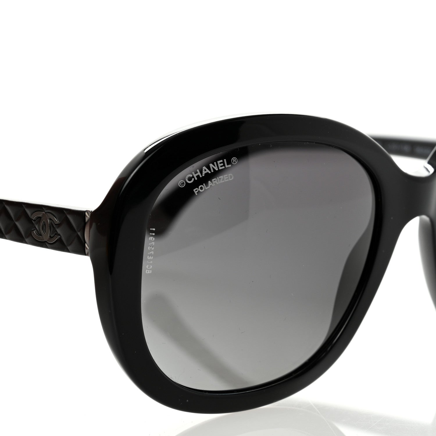 Chanel Acetate Quilted CC Polarized Sunglasses 5328 Black 5 of 10