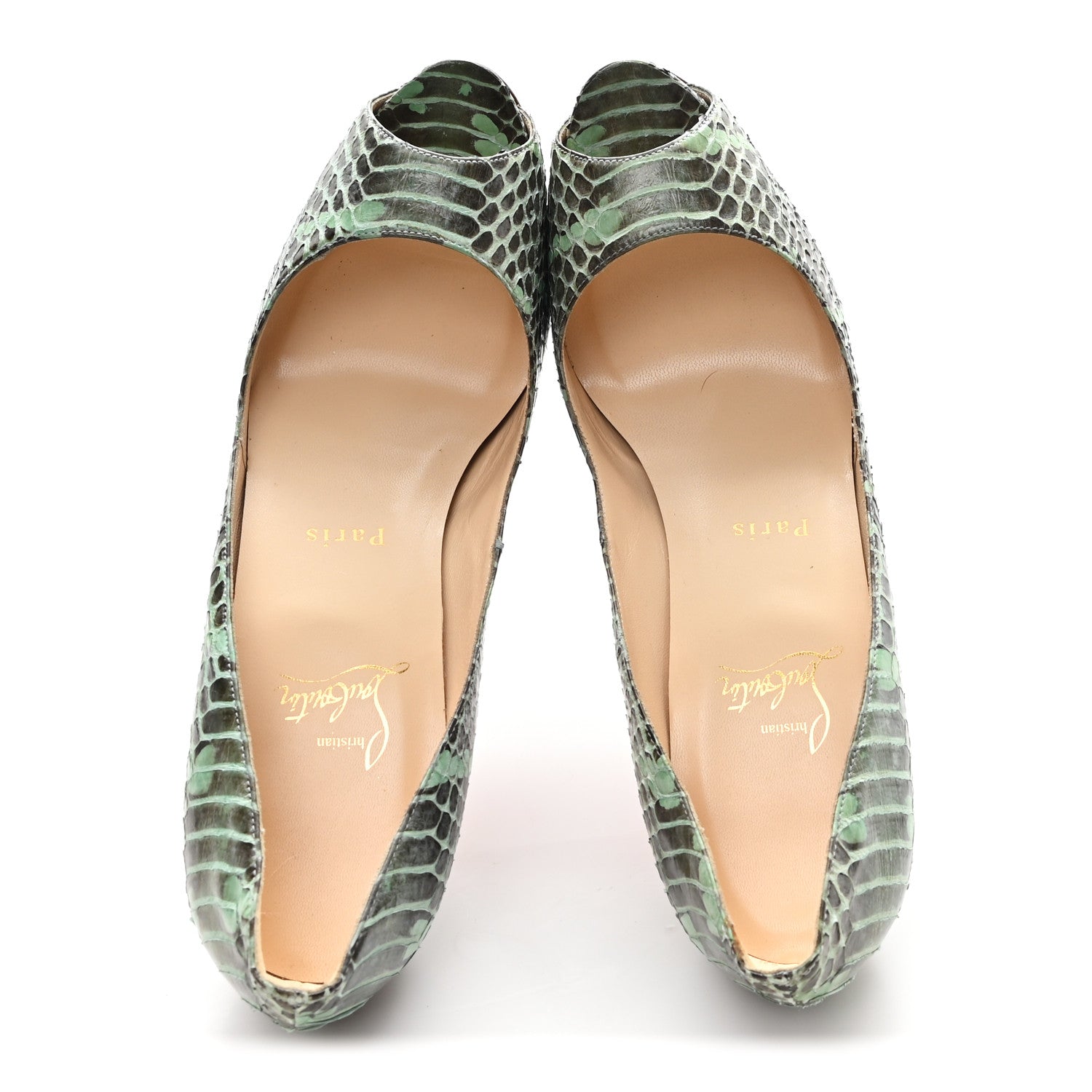 Christian Louboutin Watersnake Very Prive 120 Pumps 40 Aqua 2 of 9