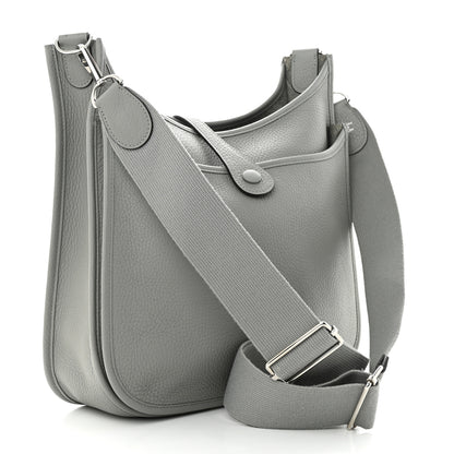 Hermes Taurillon Clemence Evelyne III PM Gris Mouette 3 of 13