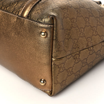 Gucci Metallic Guccissima Medium Britt Tote Gold 11 of 11