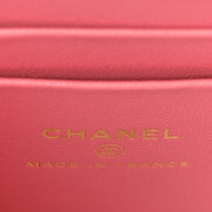 Chanel Lambskin Quilted Small Top Handle Vanity Case With Chain Pink 6 of 10