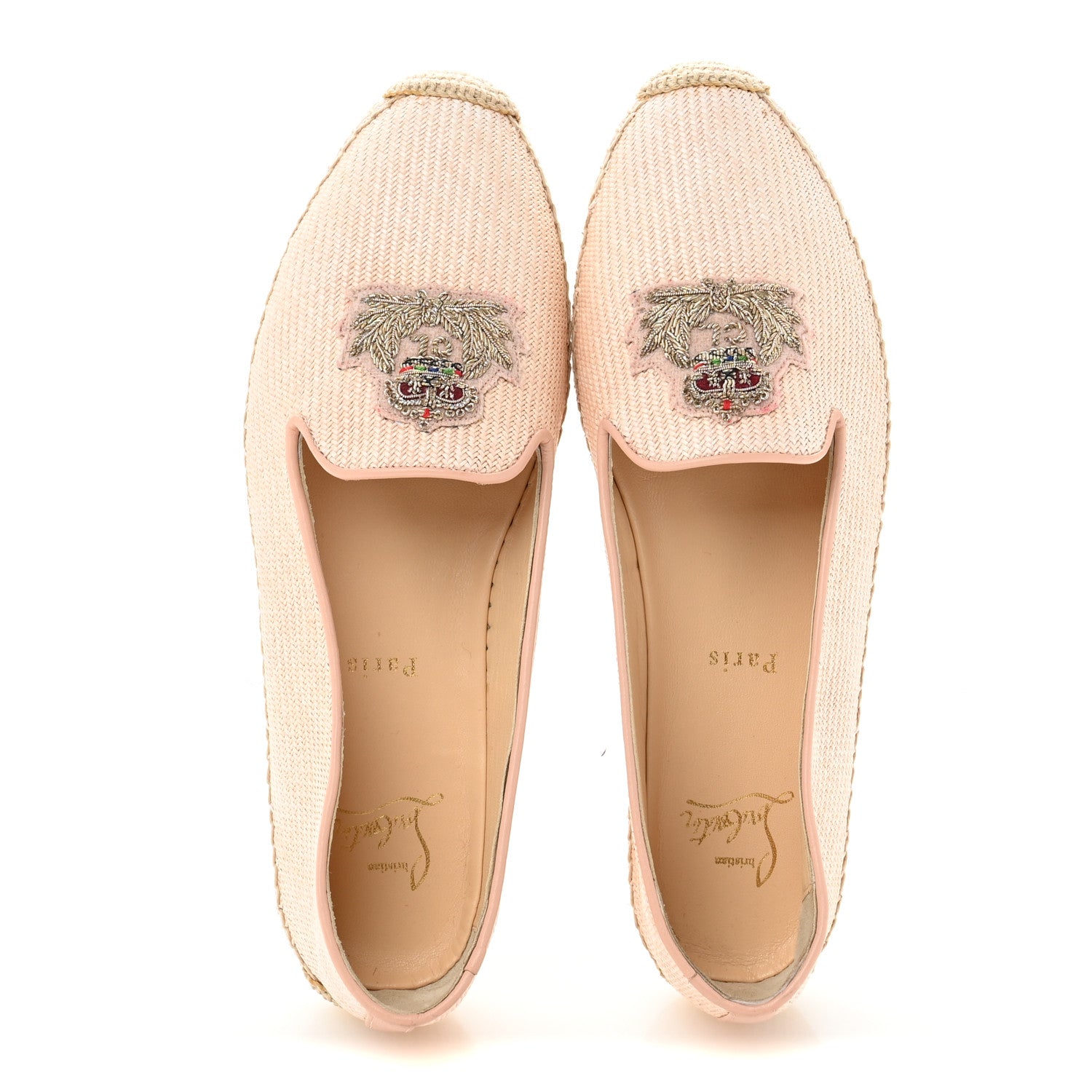 Christian Louboutin Nanou Orlato Donna Espadrilles 40 Paille Croisette 2 of 9