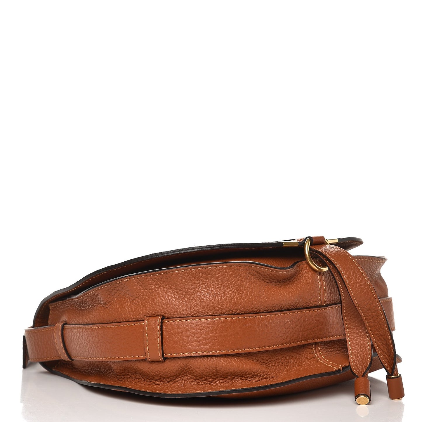 Calfskin Medium Marcie Round Crossbody Bag Tan