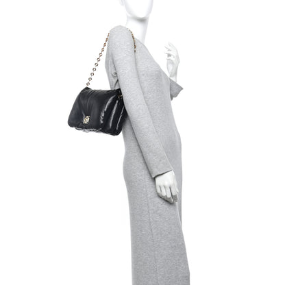 Loewe Lambskin Small Goya Puffer Bag Black 2 of 9