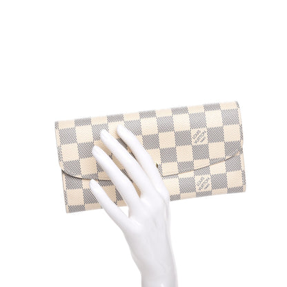 Louis Vuitton Damier Azur Emilie Wallet 2 of 7