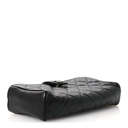 Chanel Caviar Quilted Phone Holder Clutch Black 4 of 11