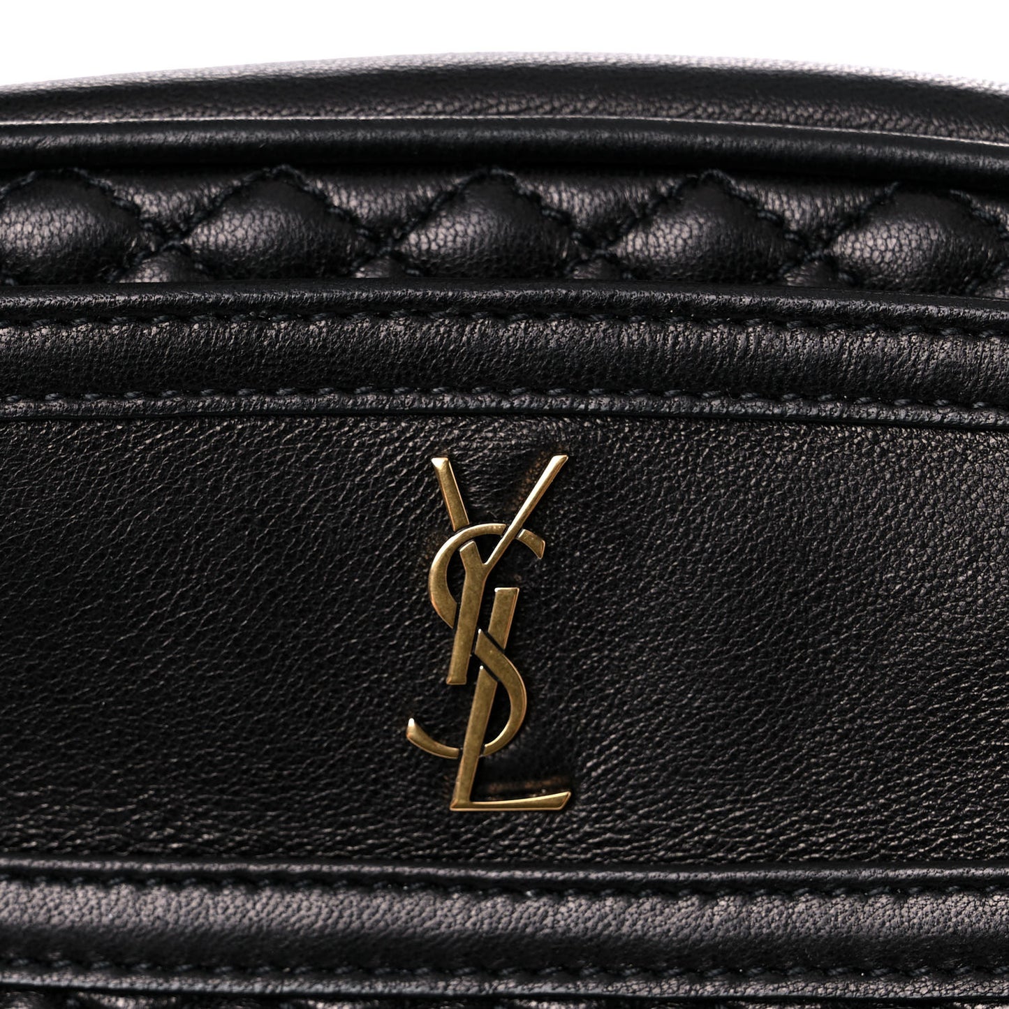 Lambskin Quilted Victoire Camera Bag Black