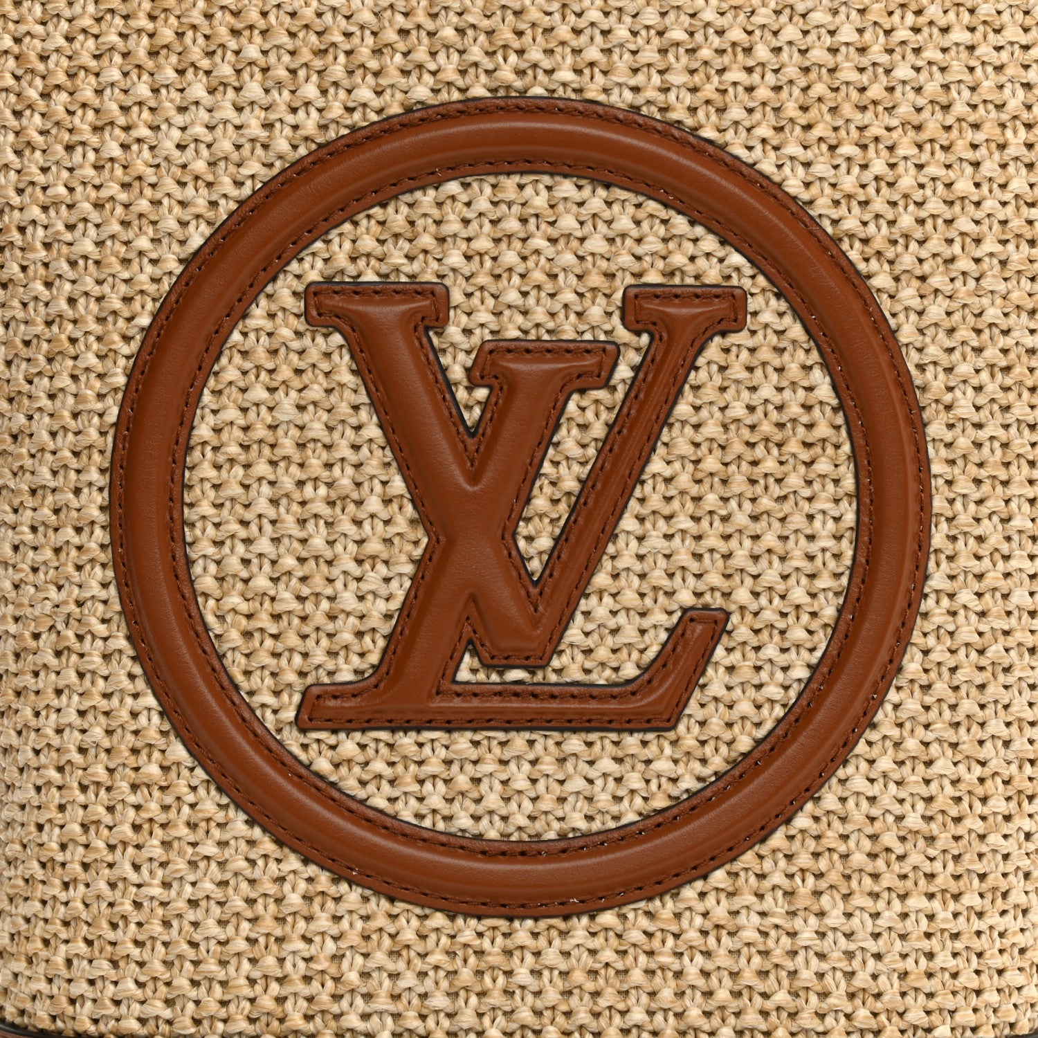 Louis Vuitton Kitted Raffia Petit Bucket Caramel 8 of 10