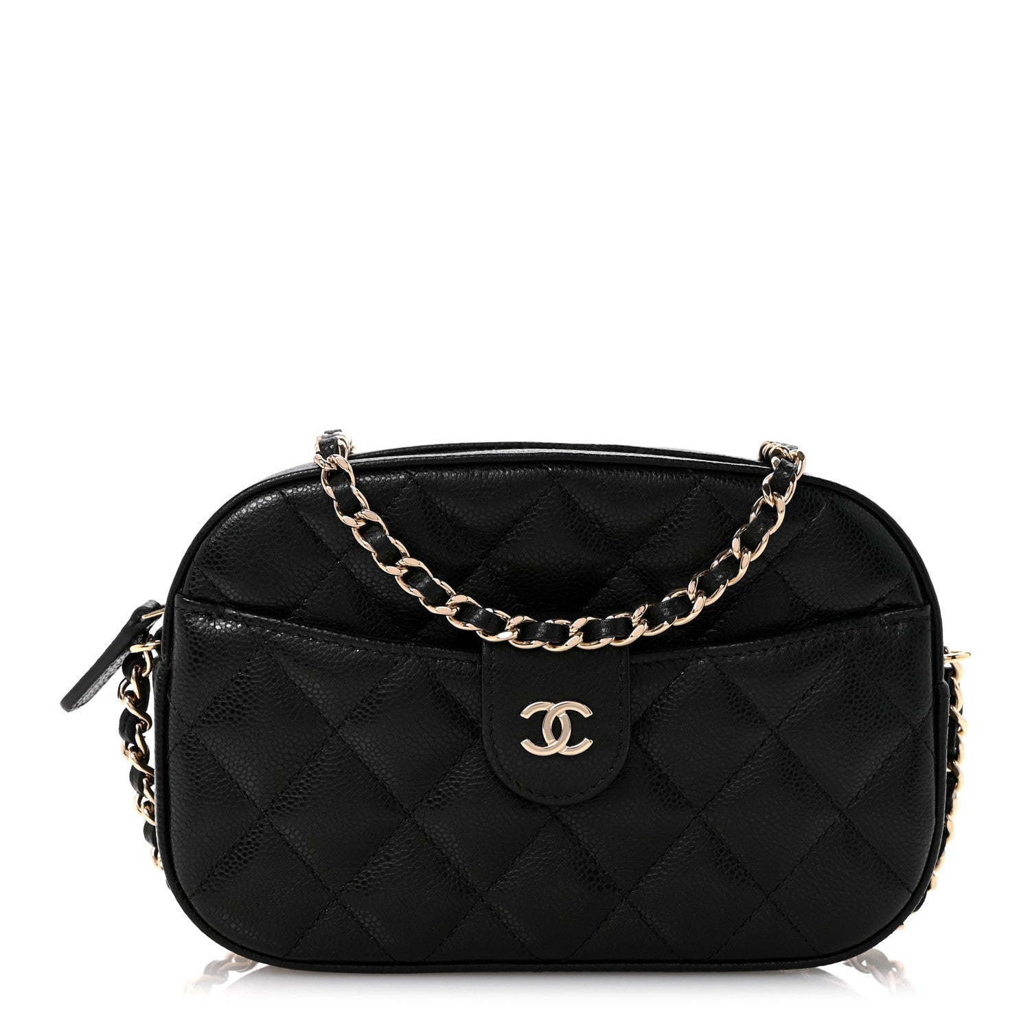 Chanel Caviar Quilted Chain Camera Bag Black 1 of 12