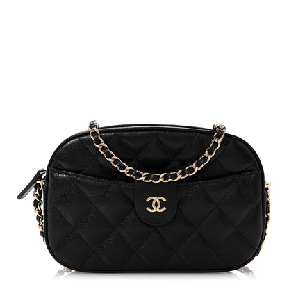 Chanel Caviar Quilted Chain Camera Bag Black 1 of 12