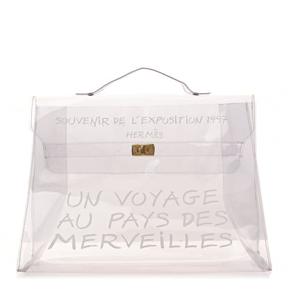 Hermes Vinyl Souvenir De L'Exposition Kelly Transparent 1 of 10