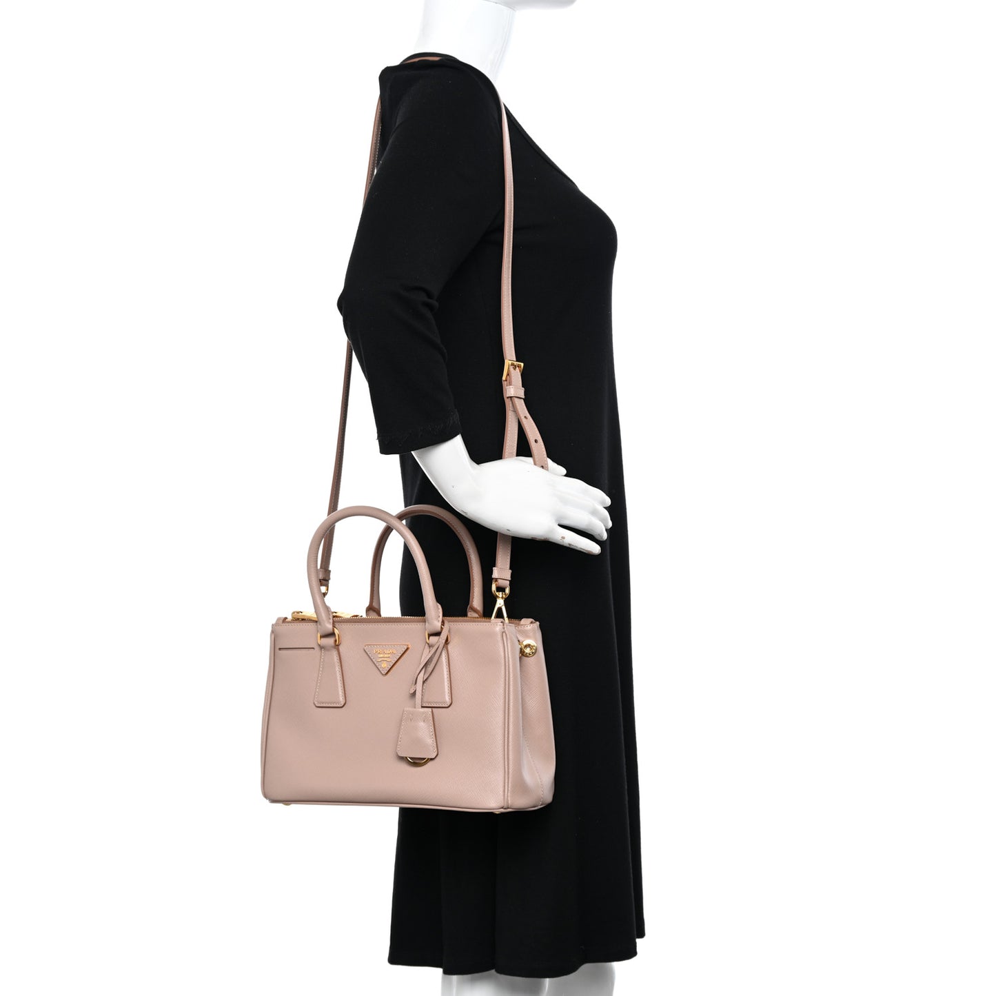 Saffiano Small Galleria Double Zip Tote Cammeo