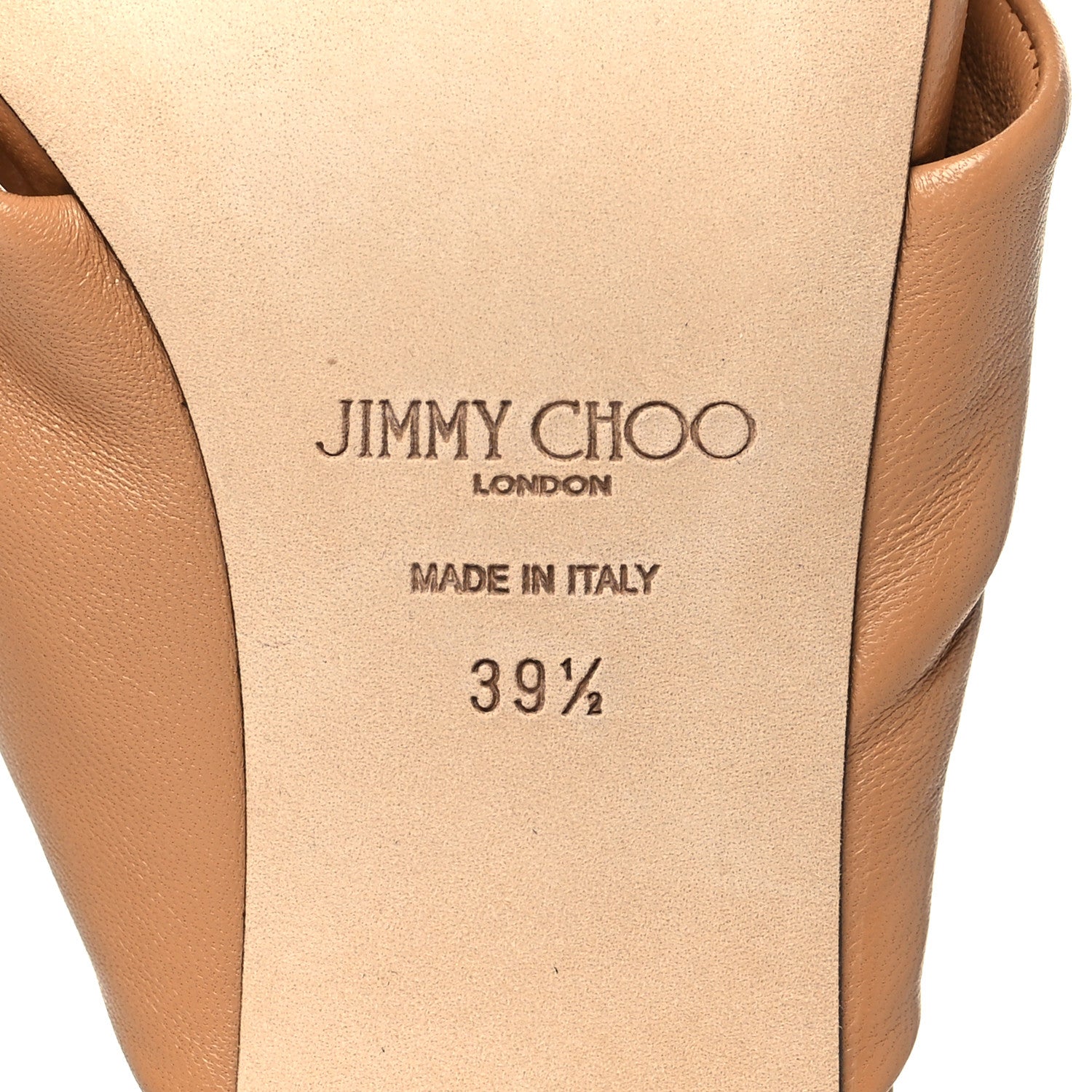 Jimmy Choo Nappa Avenue 50 Mules 39.5 Caramel 6 of 7