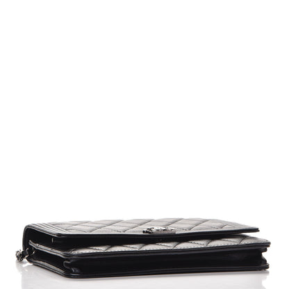 Chanel Calfskin Quilted Boy Wallet On Chain WOC Black 4 of 9