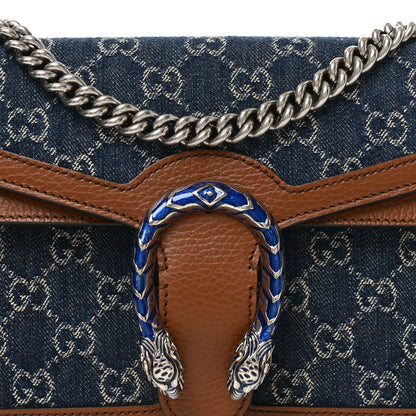 Gucci New Denim GG Monogram Dollar Calfskin Enamel Small Dionysus Shoulder Bag Blue Tea Cuir Epilog Electric Blue 8 of 10