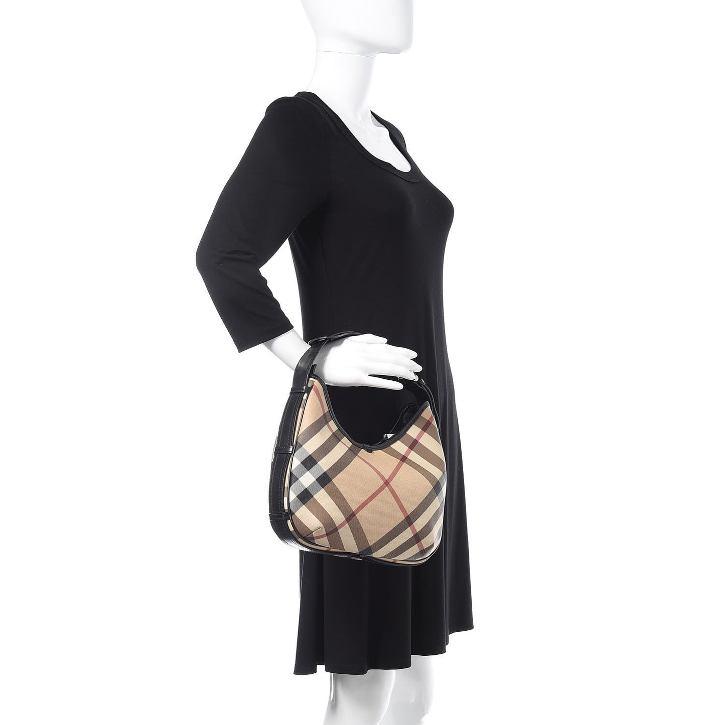 Nova Check Shoulder Bag Black