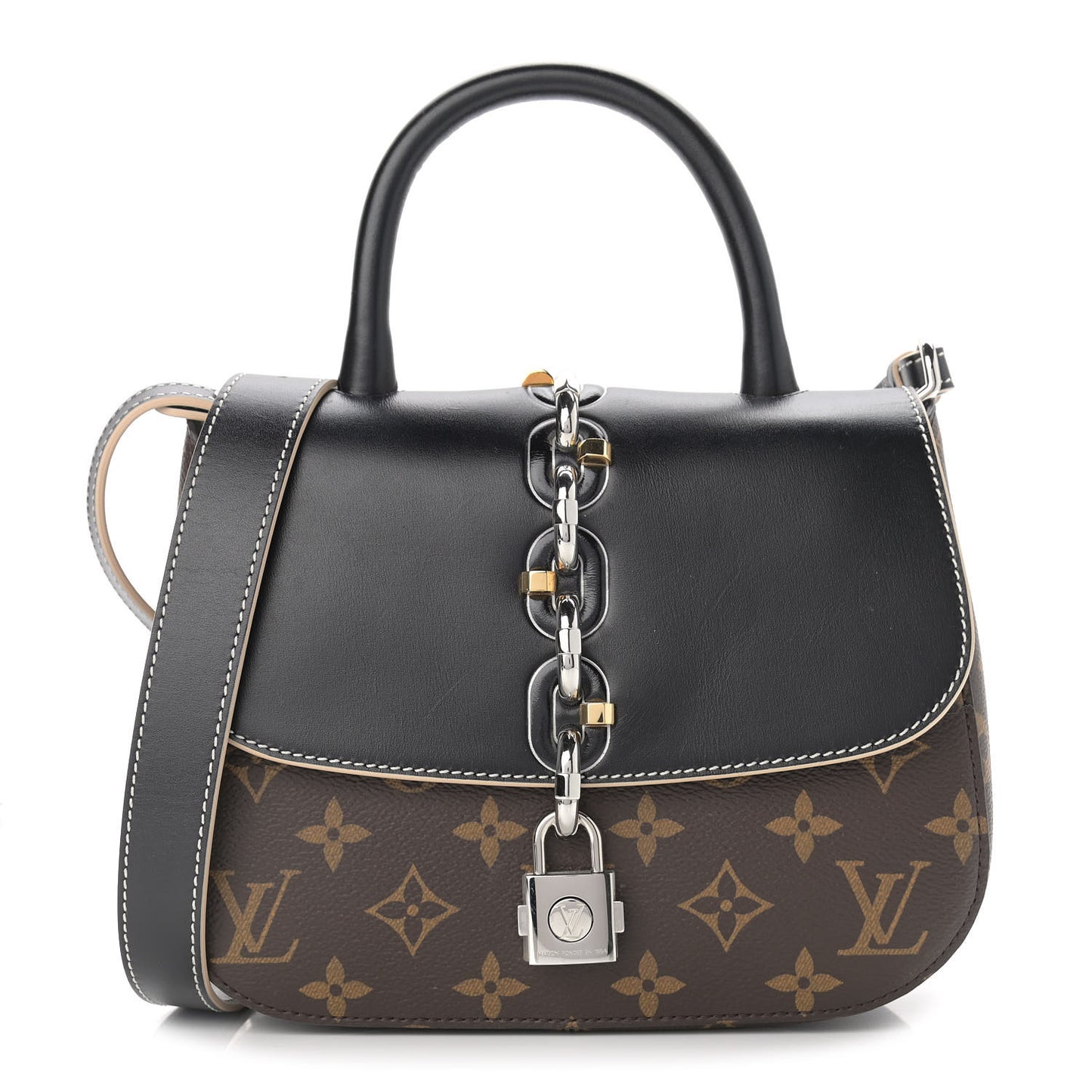 Calfskin Monogram Chain It Bag PM Black