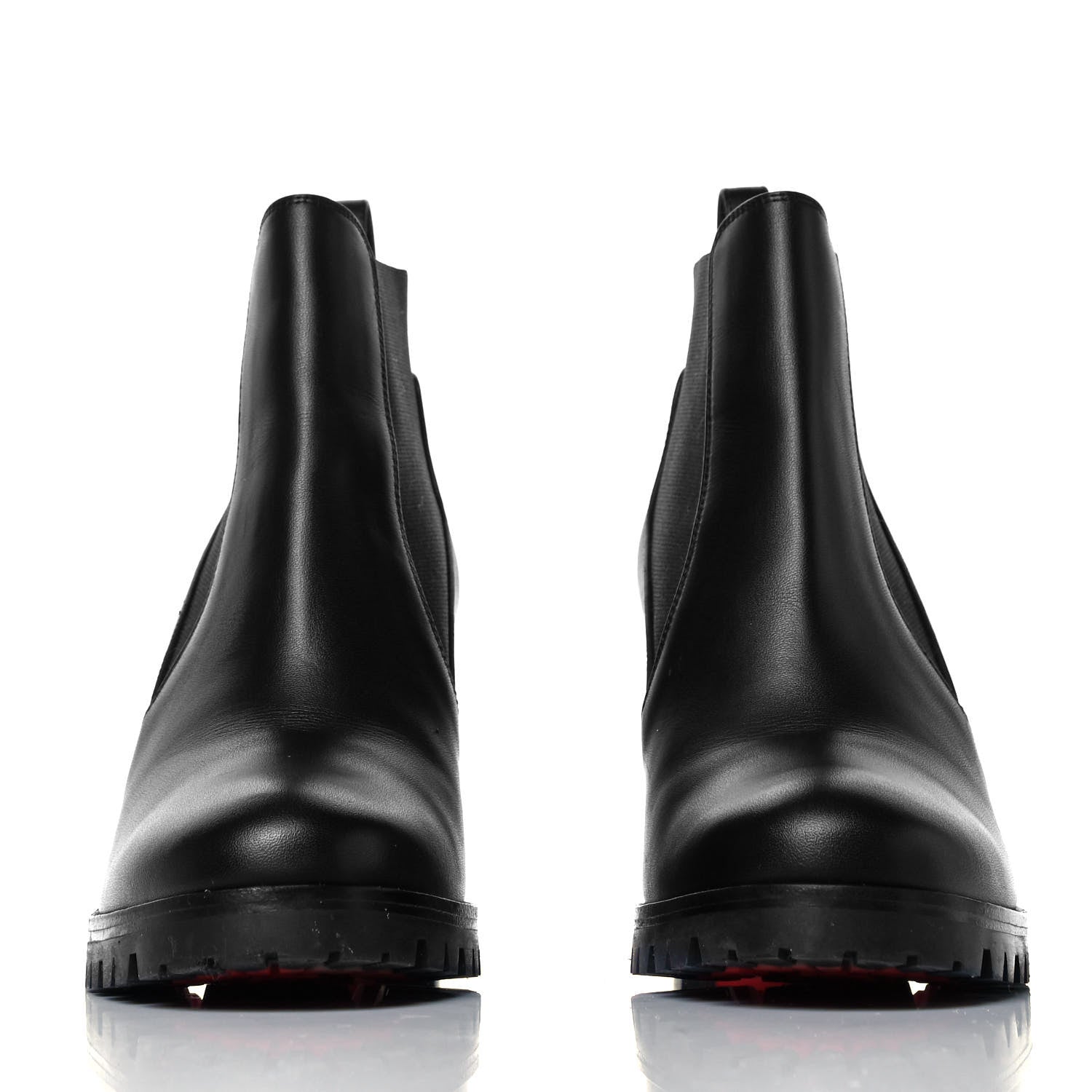 Christian Louboutin Calfskin Marchacroche 70 Chelsea Boots 36 Black 3 of 7