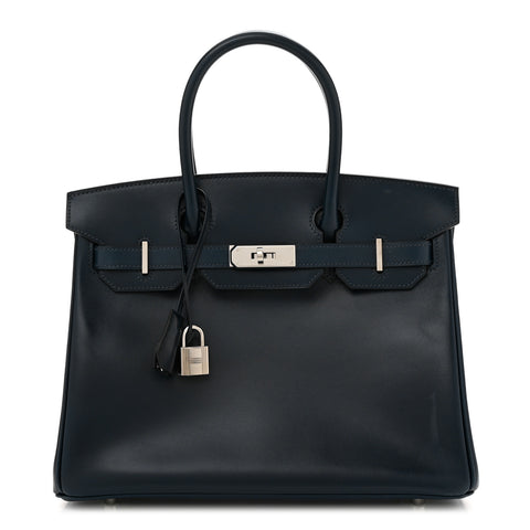 Box Birkin 30 Bleu De Prusse