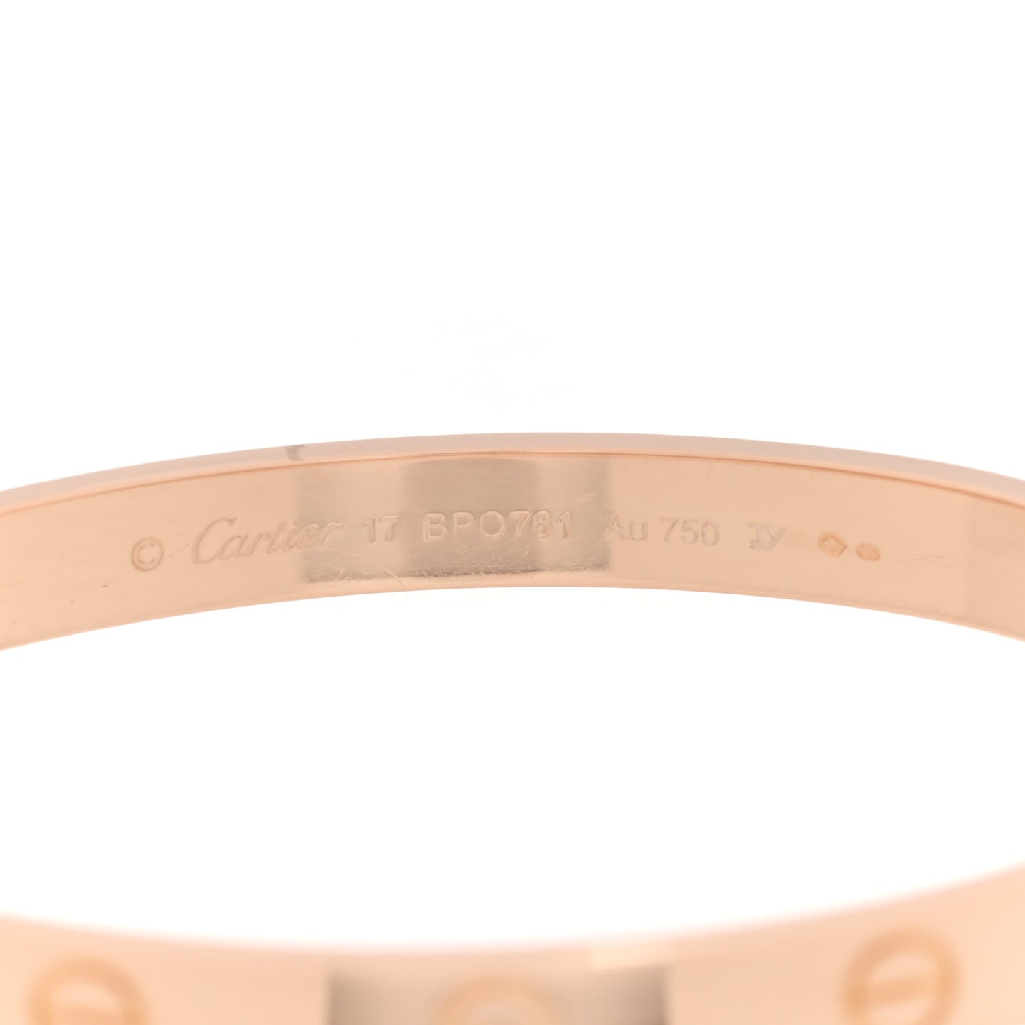 18K Pink Gold LOVE Bracelet 17