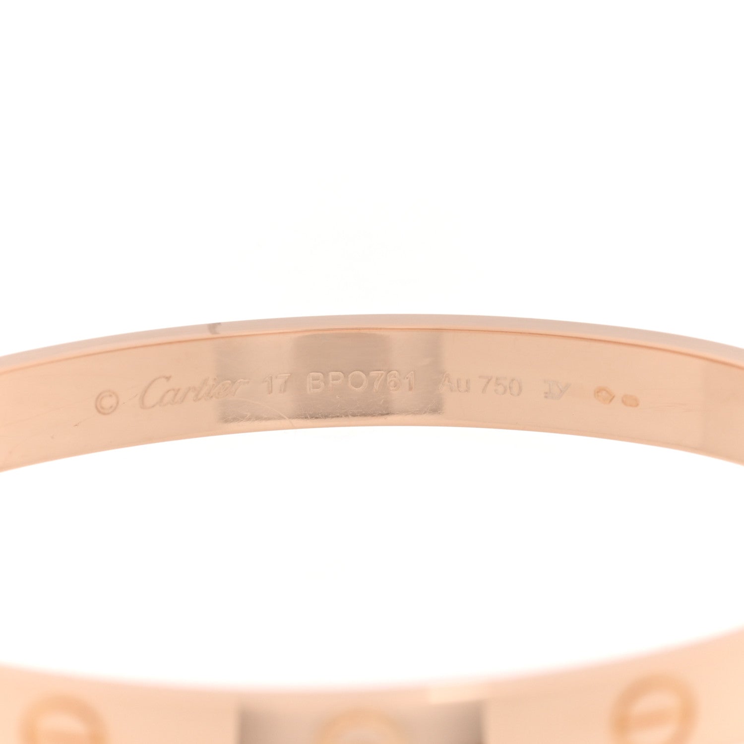 Cartier 18K Pink Gold LOVE Bracelet 17 3 of 8