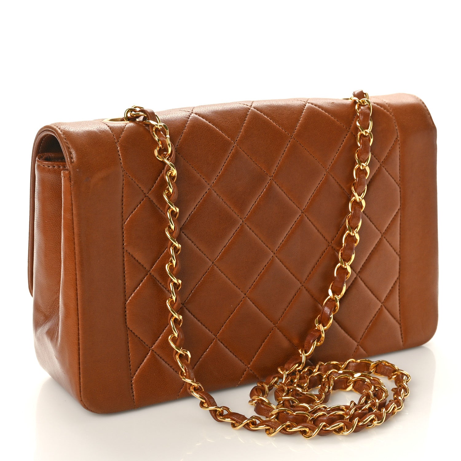 Chanel Lambskin Quilted Medium Single Flap Brown 2 of 11
