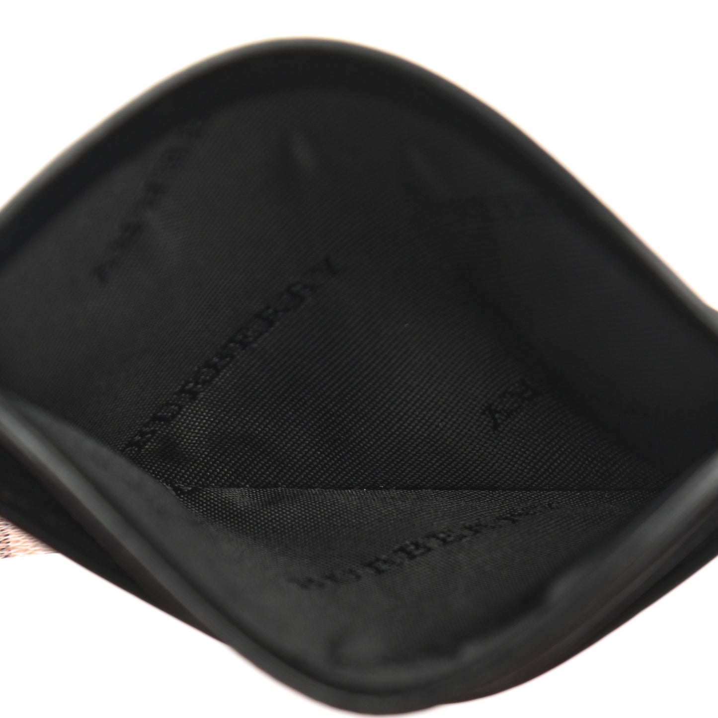 Soft Grain Calfskin Haymarket Check Izzy Card Case Black
