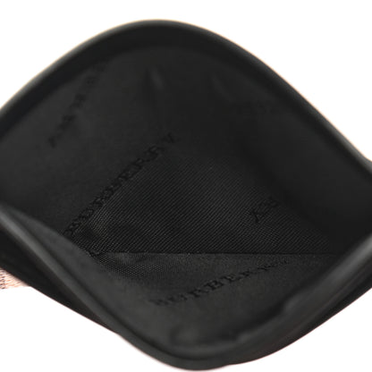 Burberry Soft Grain Calfskin Haymarket Check Izzy Card Case Black 5 of 8